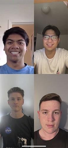 grid image of Spencer Buchanan, Kauyen (Abel) Chen, Janssen Gamilla, Connor Odum=