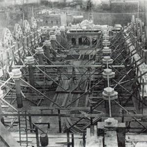 Laying the foundation of St. Francis Xavier College Church at Grand Boulevard in 1884.