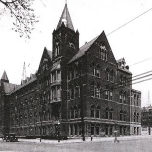 An early photograph of DuBourg Hall taken in the 1900s.